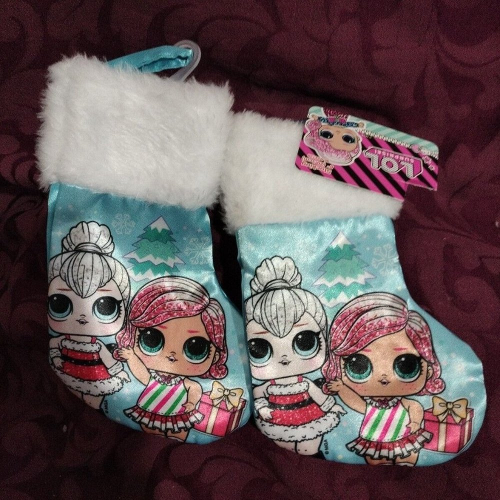2 Lol Christmas Stockings Silk 8" New